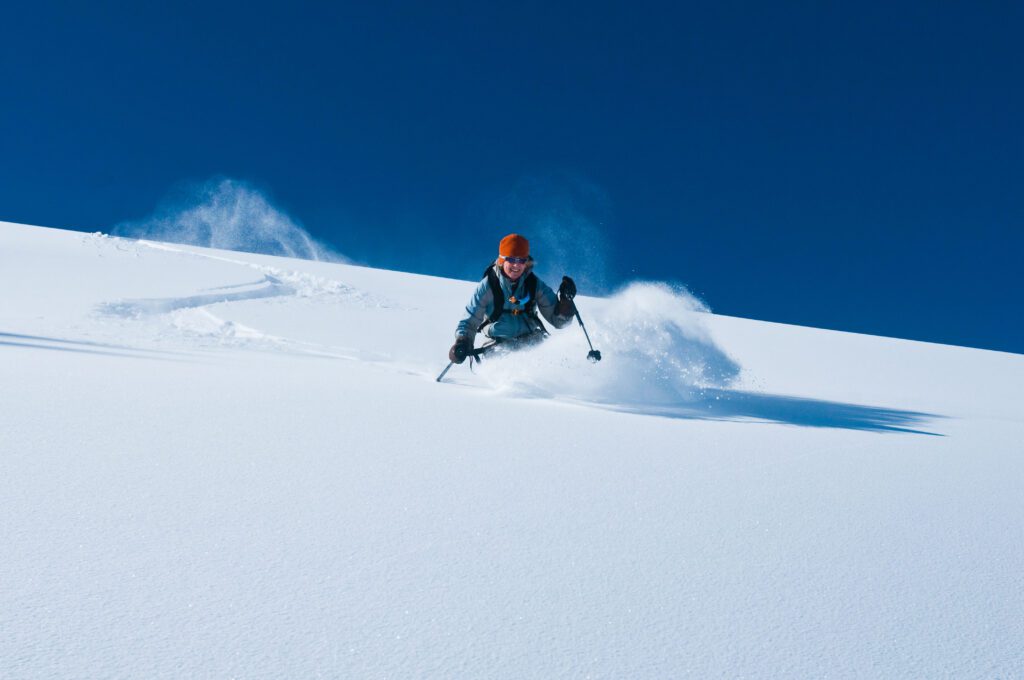 Powder skiing